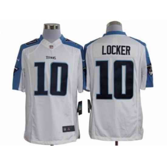 Nike Tennessee Titans 10 Jake Locker White Limited NFL Jersey